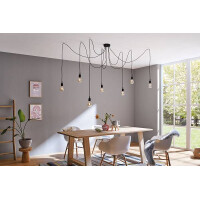Neordic Pendelleuchte Ketil E27 max. 7x60W Schwarz dimmbar S
