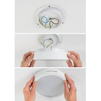 HomeSpa LED Panel Aviar IP44 rund 220mm 4000K Chrom dimmbar 