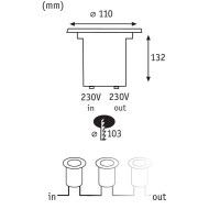 Special Line LED Bodeneinbauleuchte IP67 rund 110mm 2700K 1,