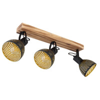Globo 54660-3 Lenna Strahler Holz Dunkelbraun, 3X E27 4