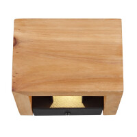 Globo 15553W1 Alina Wandleuchte Holz Dunkelbraun, Led 4