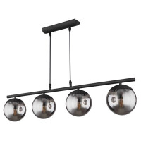 Globo 15830-4H Blama Hängeleuchte Metall Schwarz Matt, 