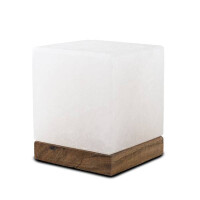 Beleuchteter Salzkristall KUBUS, White L gallery