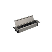 Einbausteckdose Flat Box edelstahl 3 Ste gallery