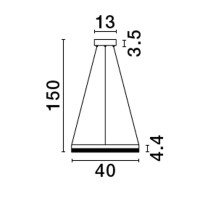 Nova Luce 9530226 Adria LED Pendelleuchte Messing Gold 5