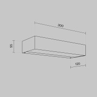 Outdoor Wandleuchte Lot Aluminium Graphit O428WL-L20GF3K mit