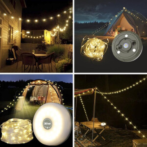 LED Lichterkette, Laterne und Taschenlampe 3 in 1