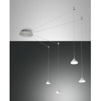 Fabas Luce Isabella Pendelleuchte LED 4x8W Metall- und Metha